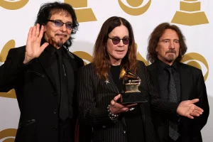 Ozzy Osbourne performing with Black Sabbath